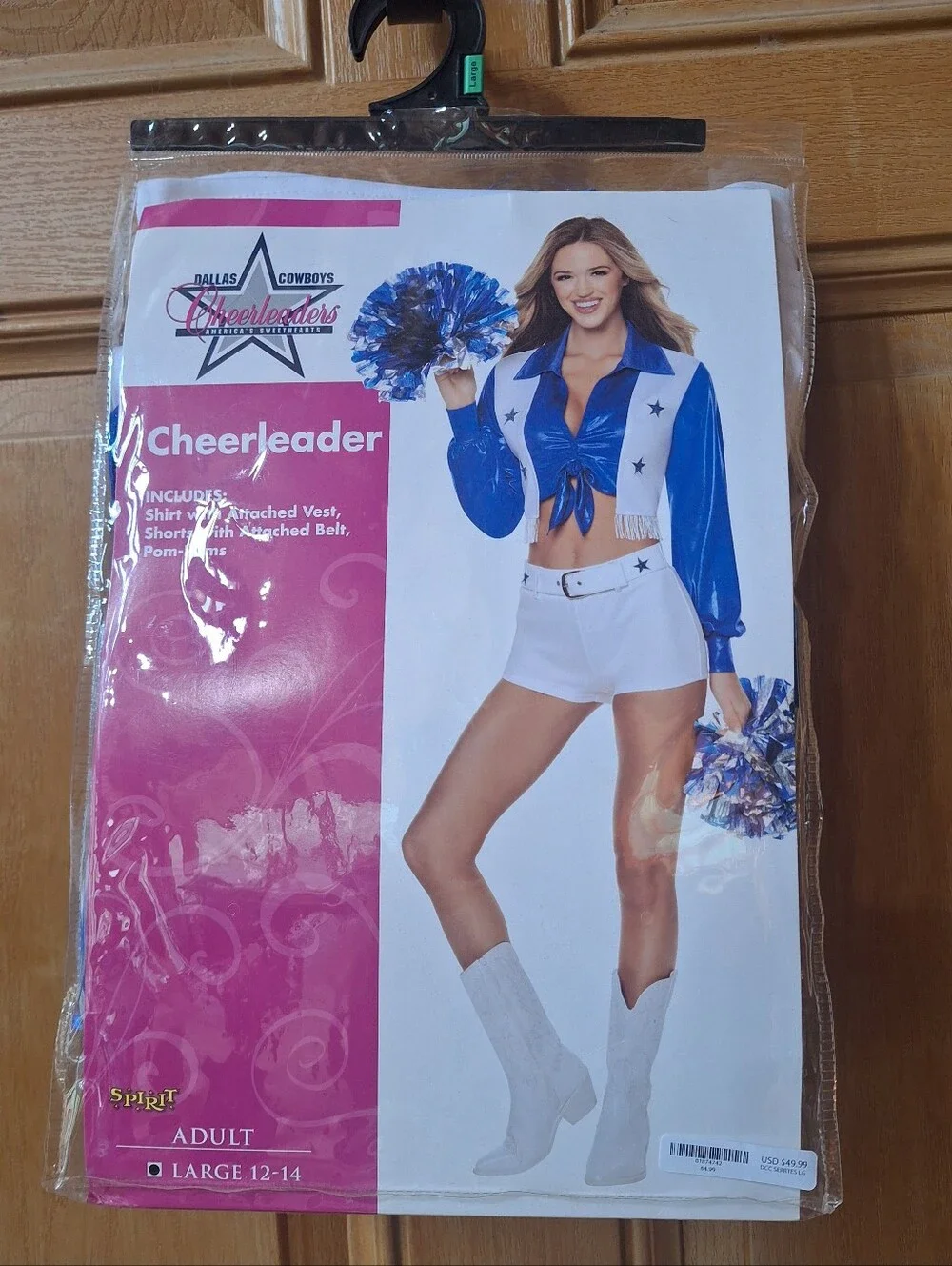 Dallas Cowboys Cheerleader Costume - Blue & White Adult Large